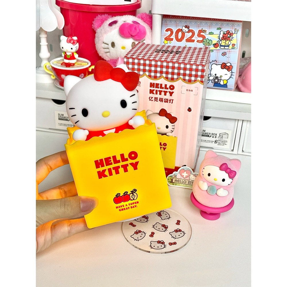 【kitty拍拍小夜燈】拍拍擺件Kitty牛奶杯造型小夜燈 可愛拍拍燈 床頭燈 裝飾燈 生日禮物-細節圖4