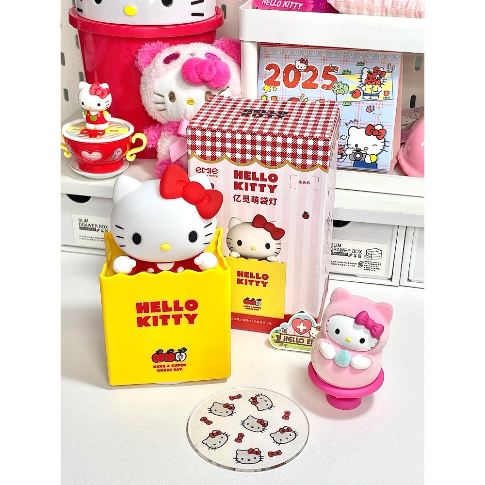 【kitty拍拍小夜燈】拍拍擺件Kitty牛奶杯造型小夜燈 可愛拍拍燈 床頭燈 裝飾燈 生日禮物-細節圖5