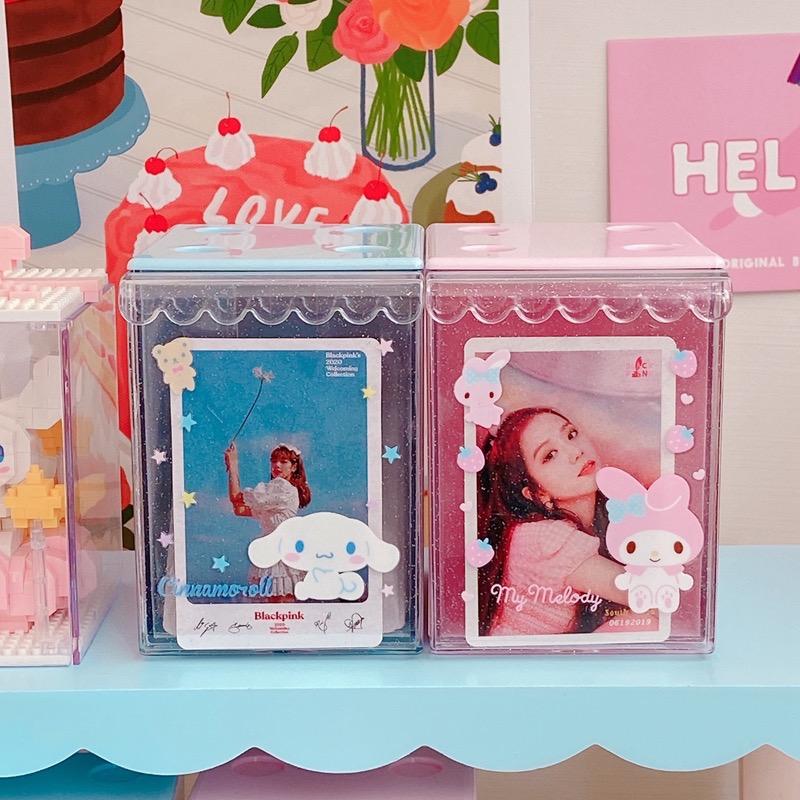 【三麗鷗桌面收納】美樂蒂/大耳狗 /庫洛米抽屜式收納盒 透明卡片盒 桌面收納小物-細節圖3