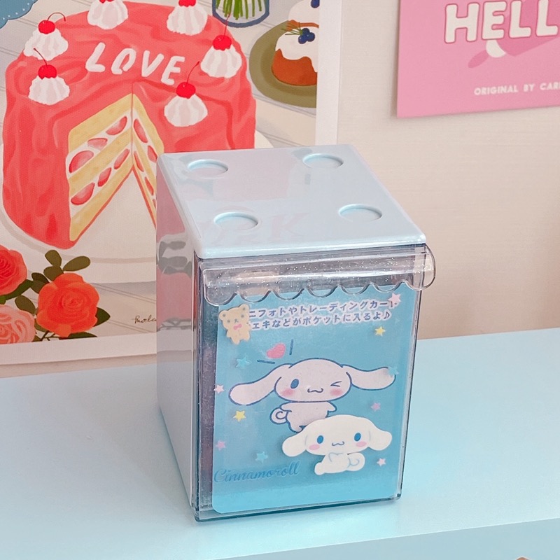 【三麗鷗桌面收納】美樂蒂/大耳狗 /庫洛米抽屜式收納盒 透明卡片盒 桌面收納小物-細節圖4