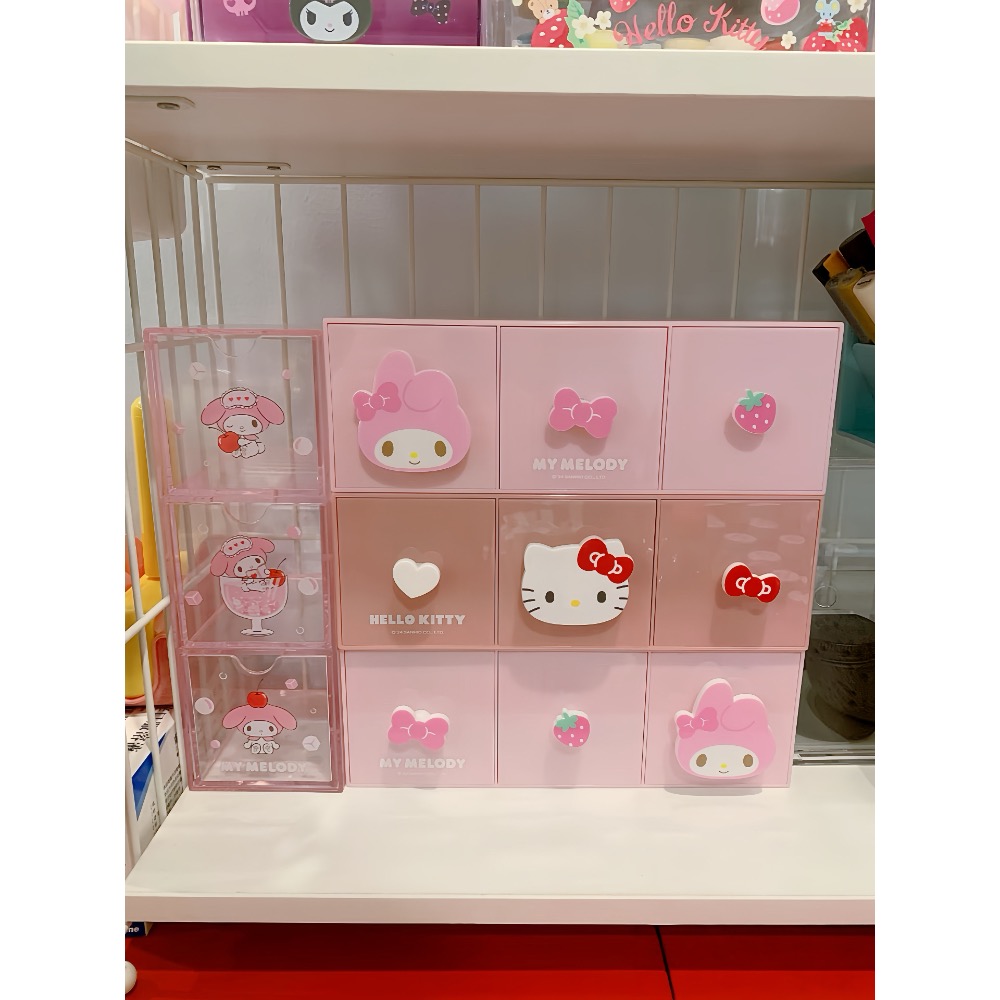 【Sanrio抽屜收納盒】三麗鷗卡通收納抽屜盒 桌面小收納 ｜抽屜櫃 ｜文具收納盒 ｜收納｜桌面收納-細節圖4