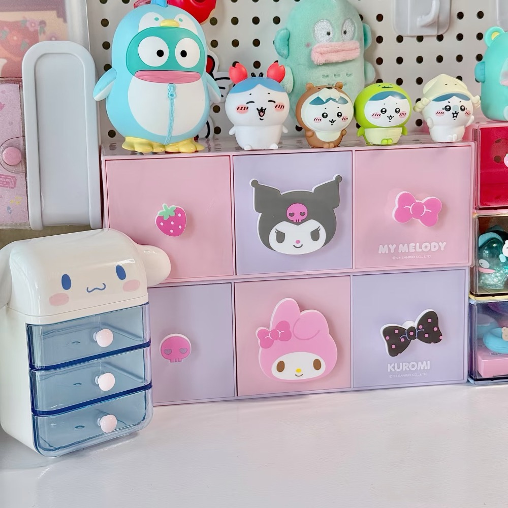 【Sanrio抽屜收納盒】三麗鷗卡通收納抽屜盒 桌面小收納 ｜抽屜櫃 ｜文具收納盒 ｜收納｜桌面收納-細節圖5
