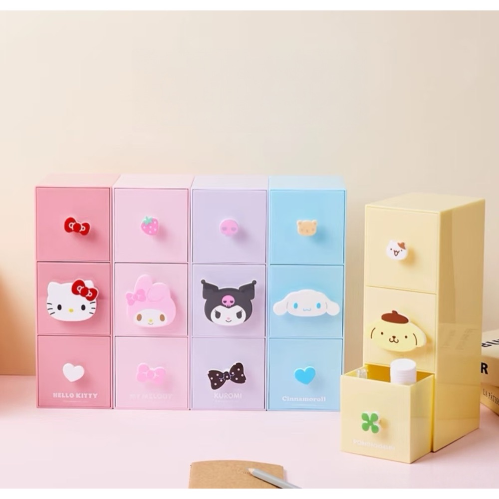 【Sanrio抽屜收納盒】三麗鷗卡通收納抽屜盒 桌面小收納 ｜抽屜櫃 ｜文具收納盒 ｜收納｜桌面收納-細節圖6