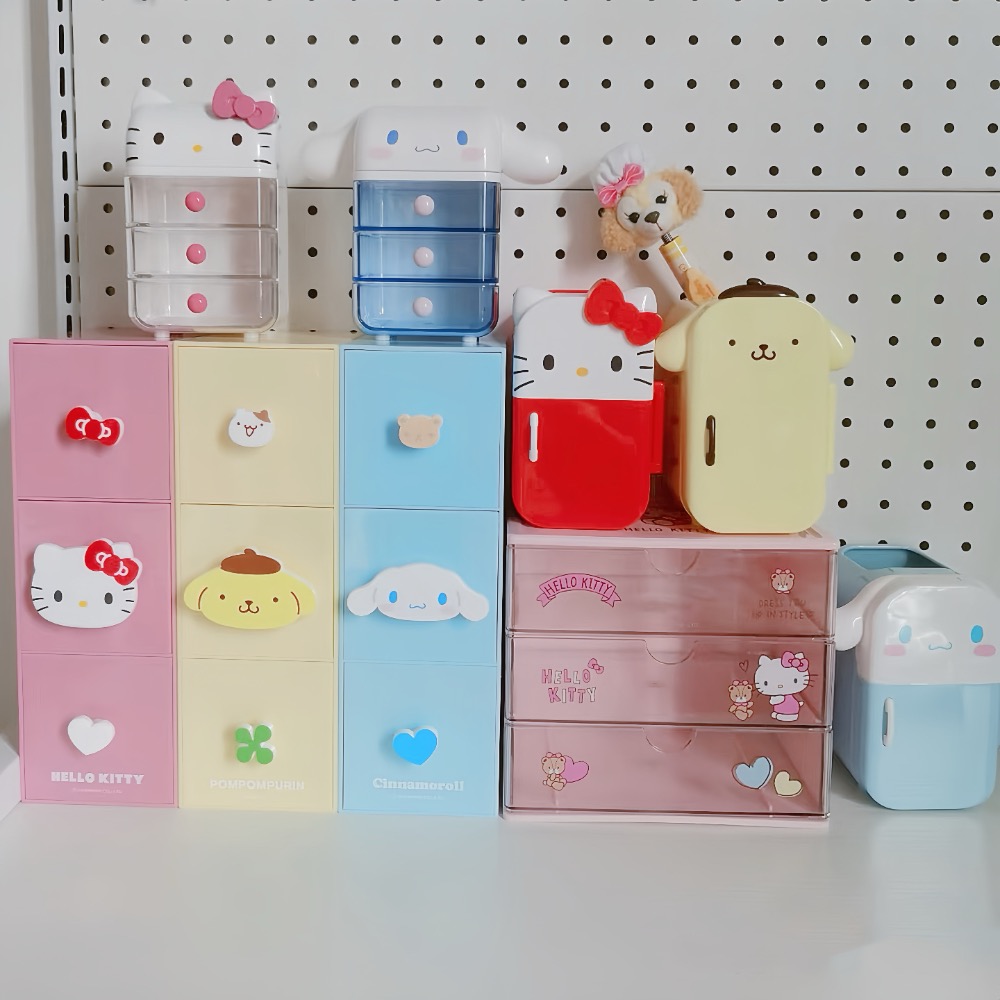 【Sanrio抽屜收納盒】三麗鷗卡通收納抽屜盒 桌面小收納 ｜抽屜櫃 ｜文具收納盒 ｜收納｜桌面收納-細節圖8
