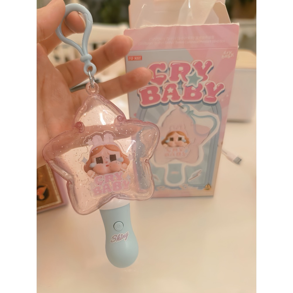 【POPMART Crybaby盲盒】Shiny Shiny系列發光掛件盲盒夜光造型鑰匙圈 可愛掛飾 收藏盲盒 發光盲盒-細節圖8