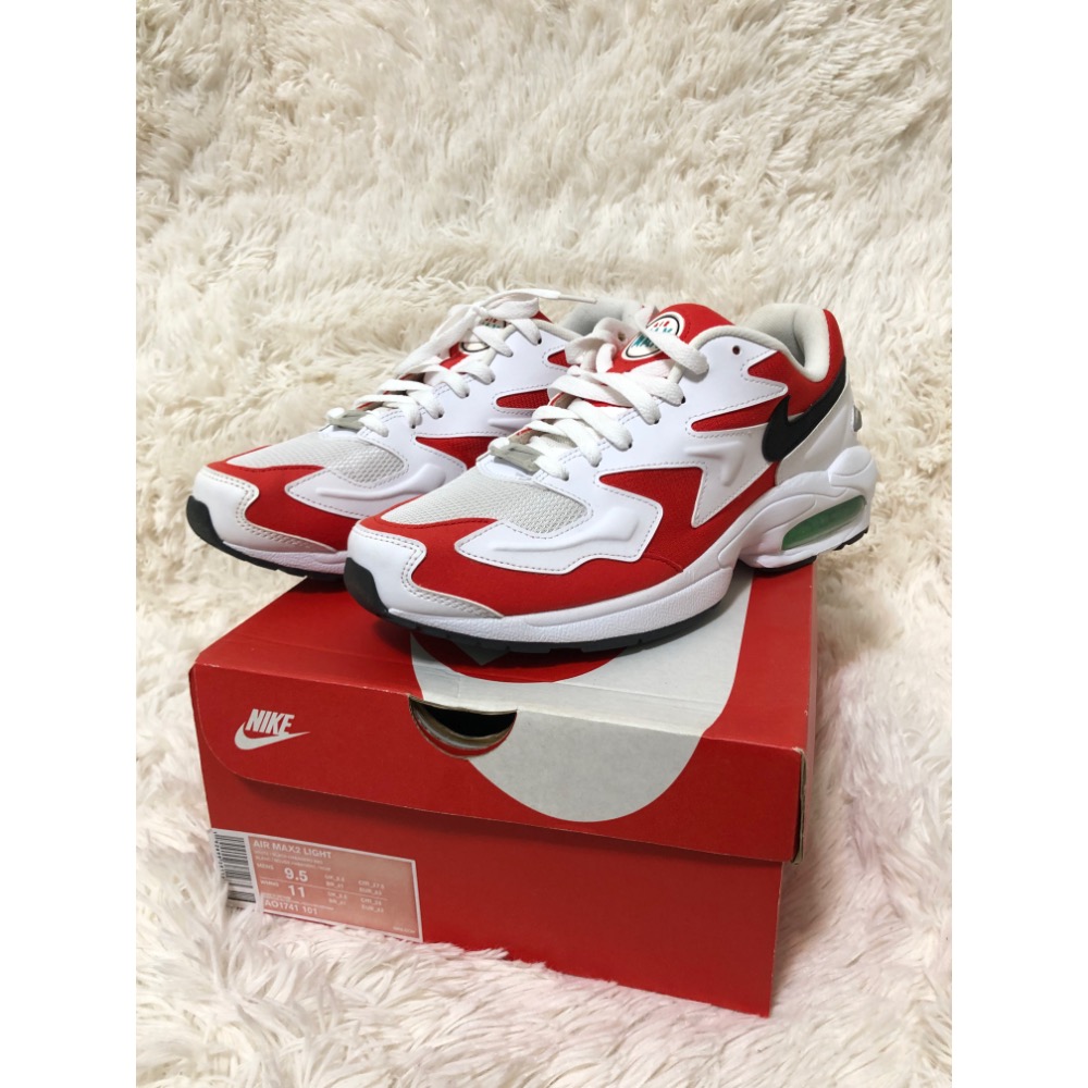 Nike air max 紅白慢跑鞋-細節圖2