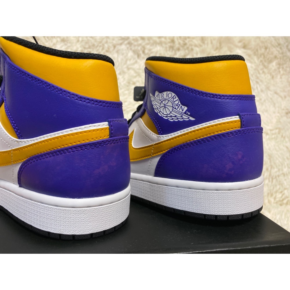 Jordan mid 紫金配色 湖人配色-細節圖4