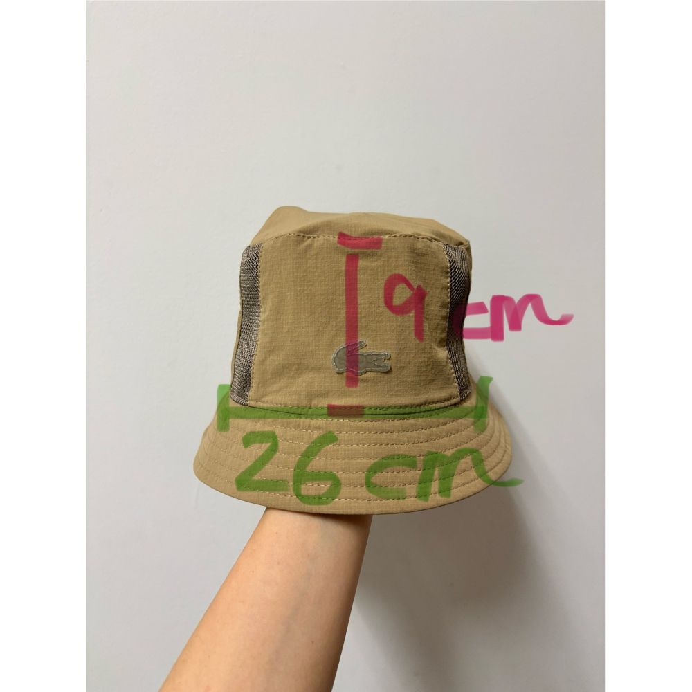 二手 Lacoste 漁夫帽 卡其色 登山帽 尺寸L-細節圖2