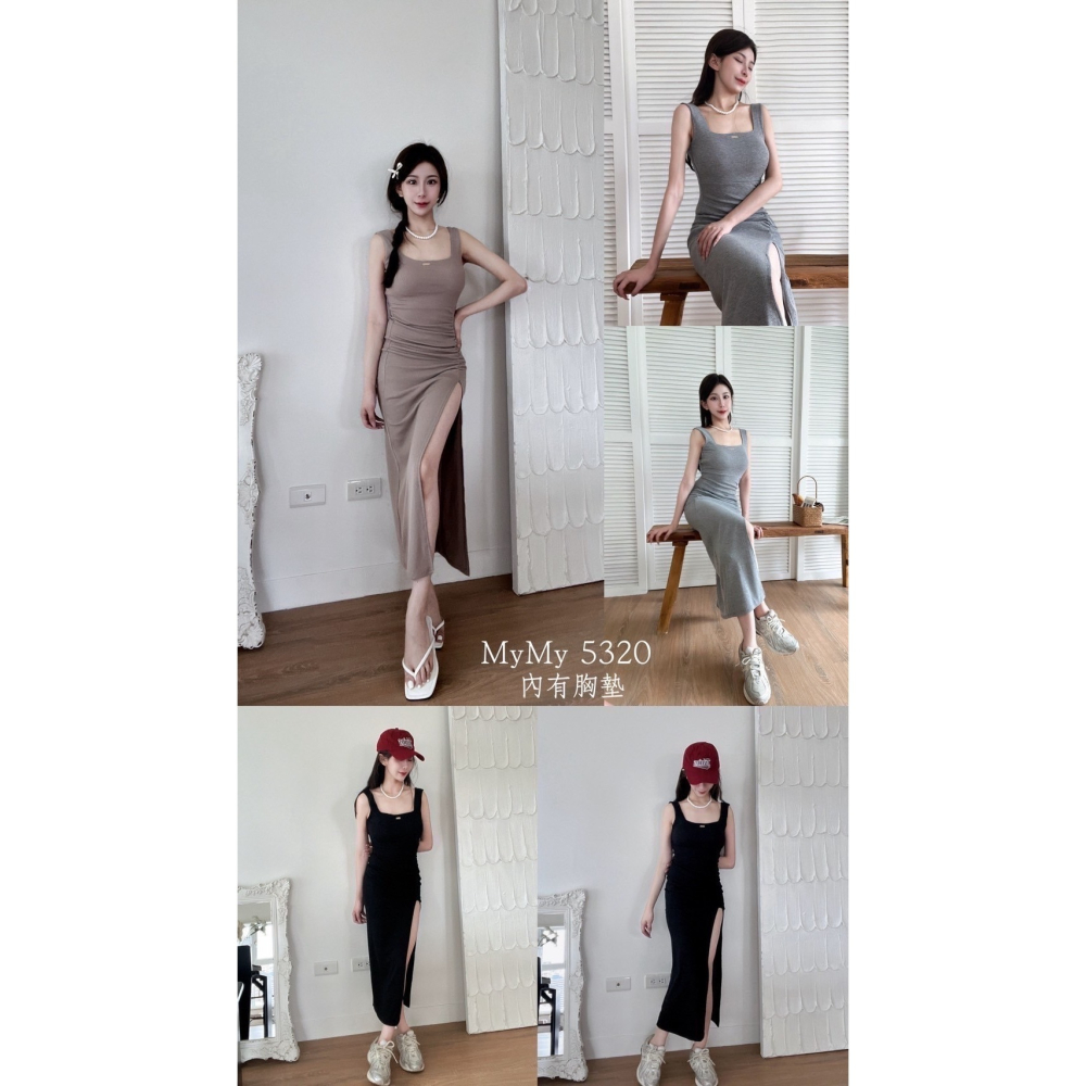 【Aries.shop】實拍【預購】my氣質大方領金標彈力長洋 女裝-細節圖5