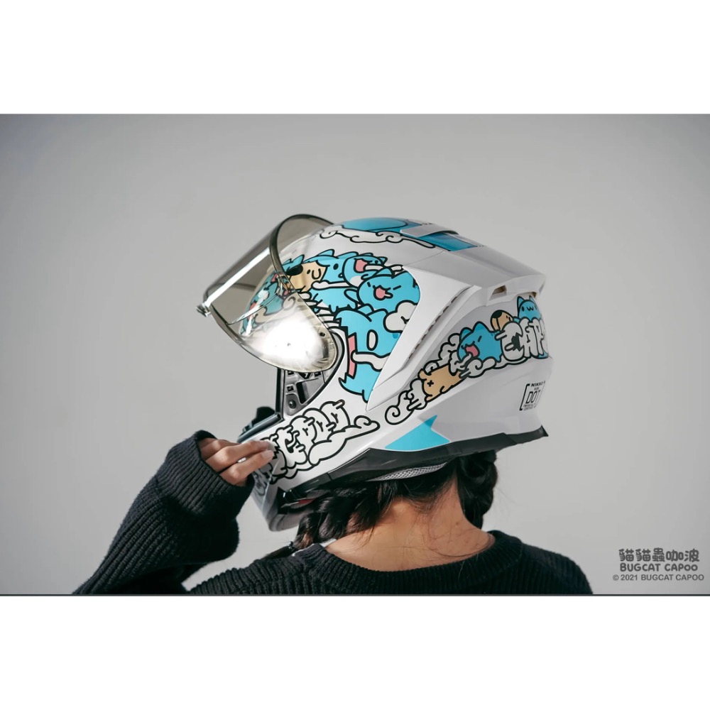 N806 咖波夜光全罩式安全帽-細節圖7