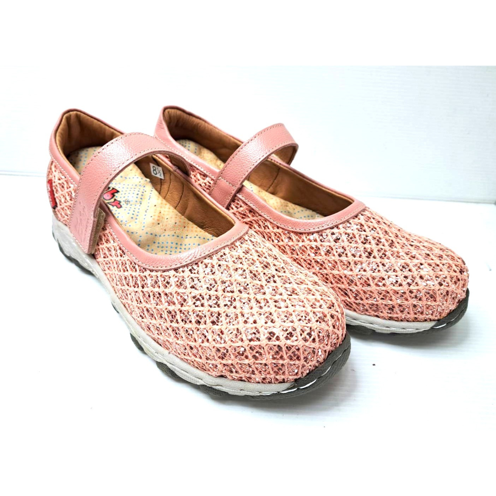 零碼鞋 8.5號  Zobr 路豹 氣墊娃娃鞋 DD162 粉彩色 ( DD系列 )特價:990元 (不織布+牛皮鞋面)-細節圖3