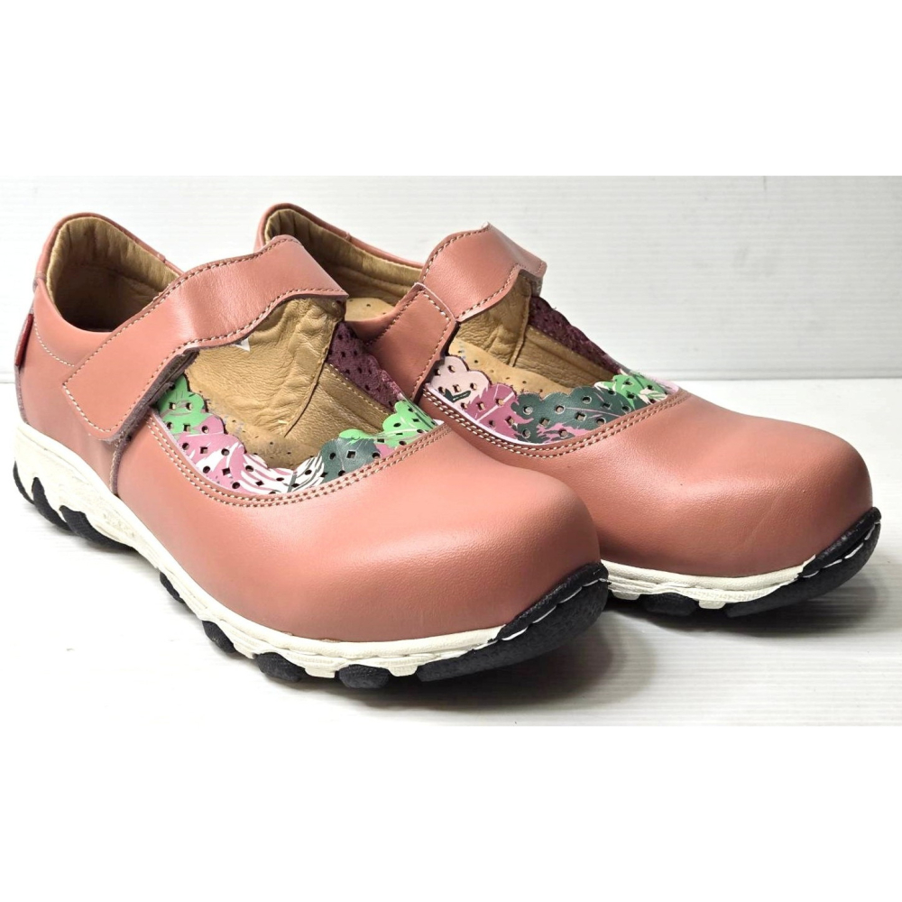 零碼鞋 8號 Zobr 路豹 氣墊娃娃鞋 DD656 粉綠彩色 ( DD系列 )特價:990元 #ZOBR  #娃娃鞋-細節圖3