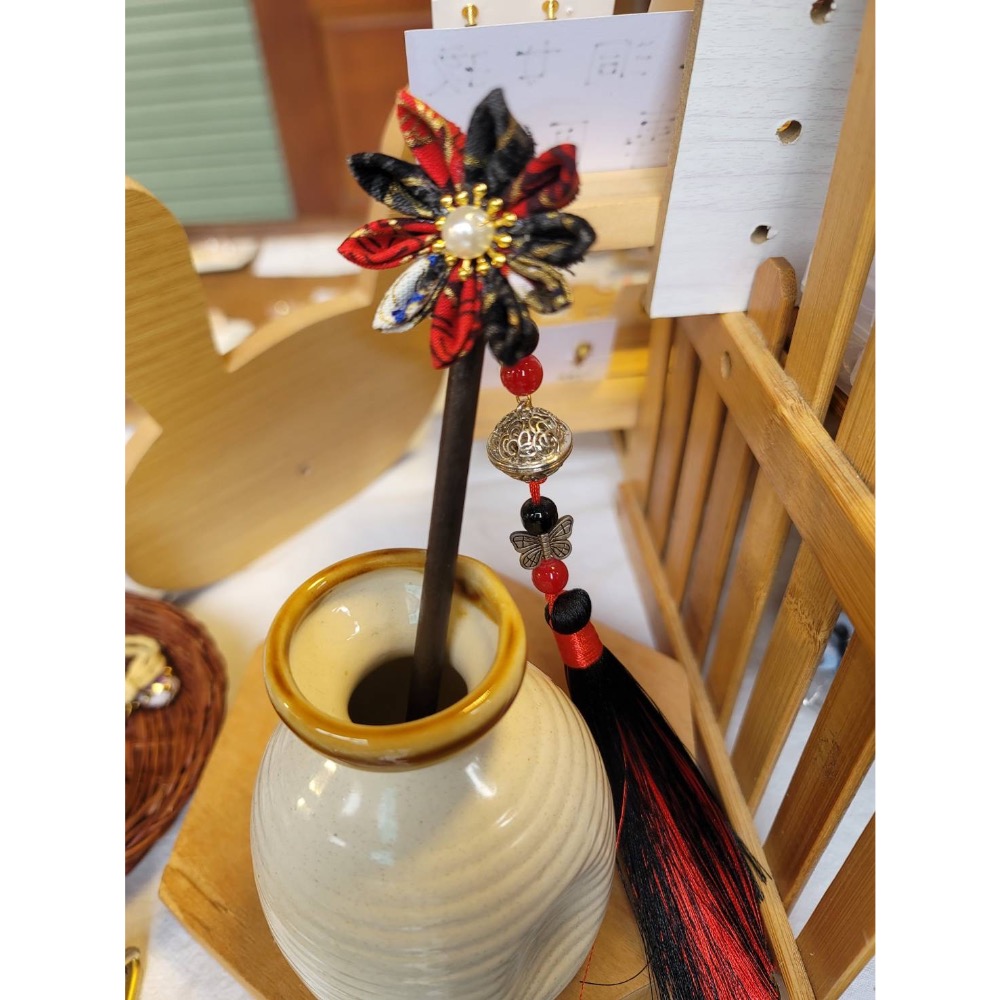 布花髮簪-細節圖2