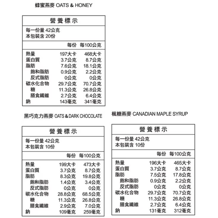 【好市多代購#限時特價】天然谷 綜合口味燕麥棒 42公克 X 40條~05/10-細節圖2