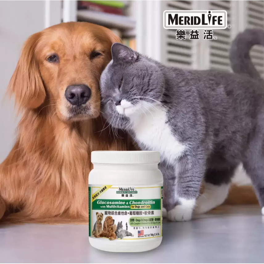 【好市多代購】MeridLife 樂益活 寵物綜合維他命 + 葡萄糖胺 + 軟骨素配方 犬貓專用 700公克-細節圖2