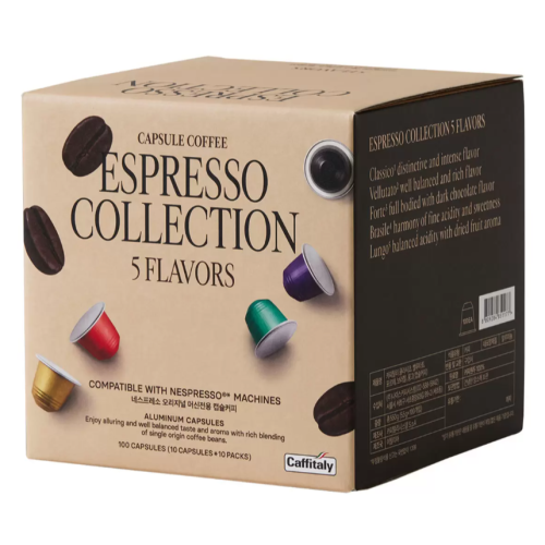 【好市多代購】Caffitaly 100顆咖啡膠囊組 內含5種風味 適用 Nespresso 咖啡機
