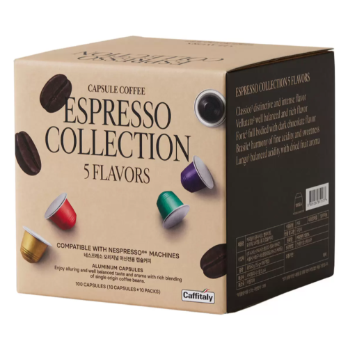 【好市多代購#限時特價】Caffitaly 100顆咖啡膠囊組 內含5種風味 適用 Nespresso咖啡機~9/15