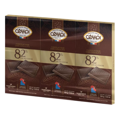 【好市多代購】CEMOI 82% 黑巧克力 100公克 X 6入