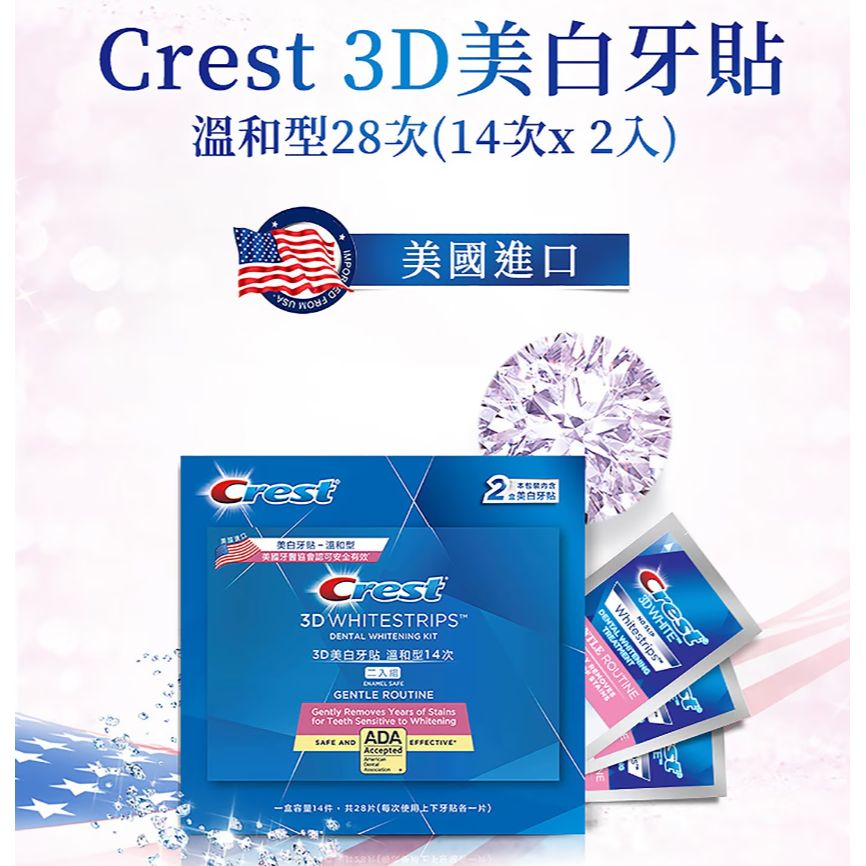 【好市多代購】Crest 3D美白牙貼 溫和型 14次 X 2入-細節圖5