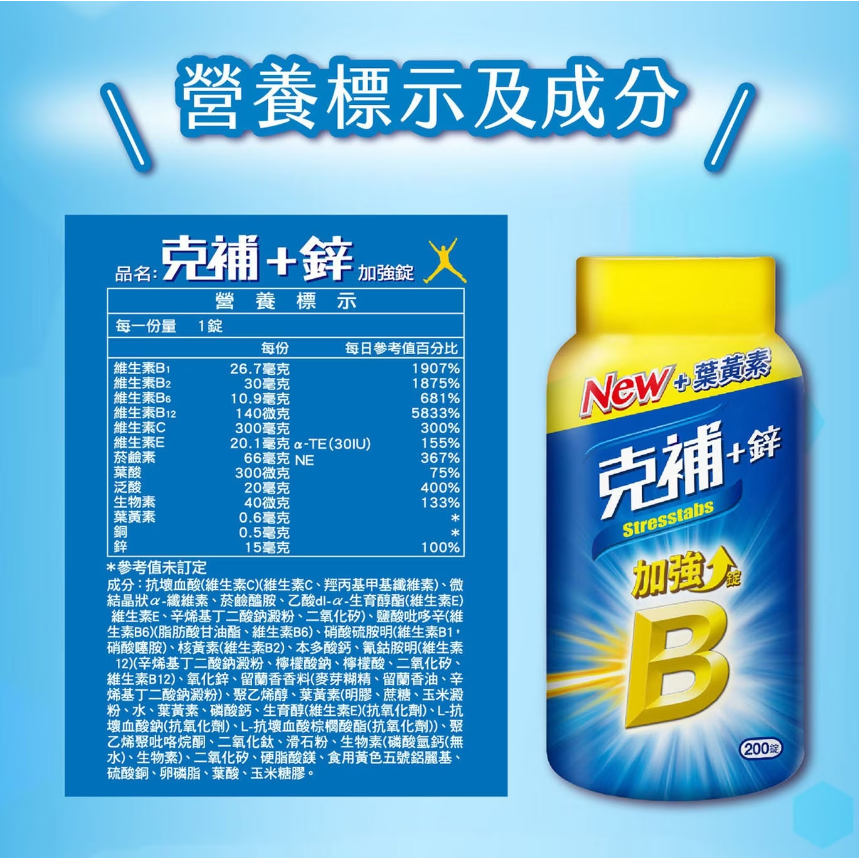 【好市多代購#限時特價】克補+鋅加強錠 200錠~08/02-細節圖5