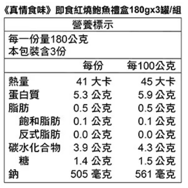 【好市多代購】一吉膳 真情食味 即食紅燒鮑魚禮盒 180公克 X 3罐組-細節圖2