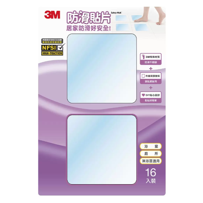 【好市多代購】3M 防滑貼片組 16入 透明-細節圖3