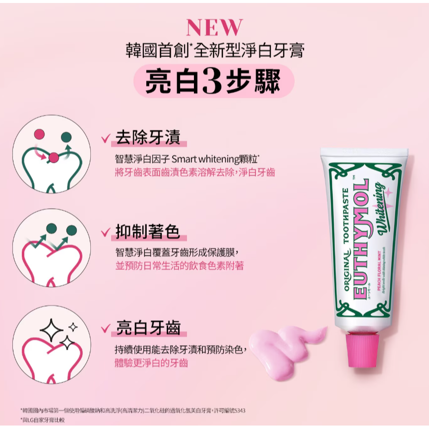 【好市多代購】EUTHYMOL 英國百年粉紅亮白牙膏禮盒-細節圖4