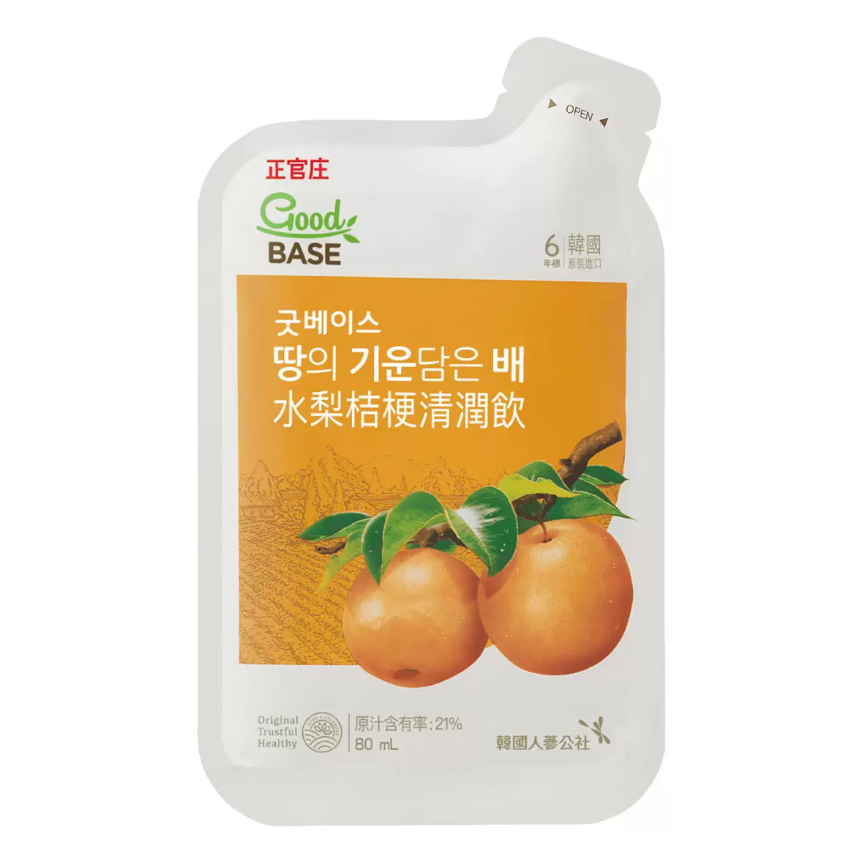 【好市多代購】正官庄 GoodBASE 水梨桔梗清潤飲 80毫升 X 30包-細節圖4