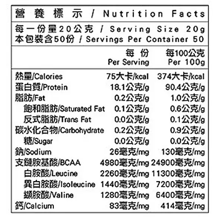 【好市多代購】米森 無調味分離乳清蛋白飲 1000克-細節圖3