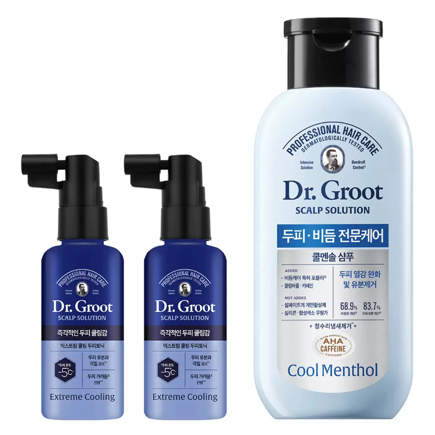【好市多代購】Dr. Groot 勁涼頭皮養護精華 80毫升 X 2入+洗髮精 180毫升 X 1入-細節圖2