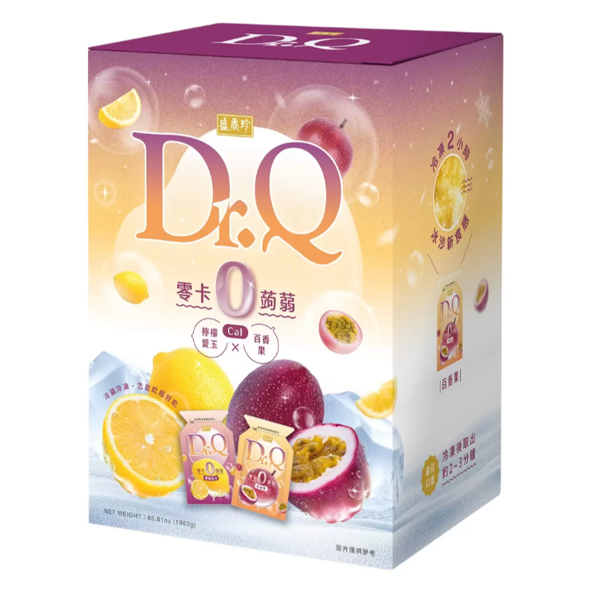 【好市多代購】盛香珍 Dr.Q 零卡蒟蒻 百香果 + 檸檬愛玉 1860公克-細節圖2