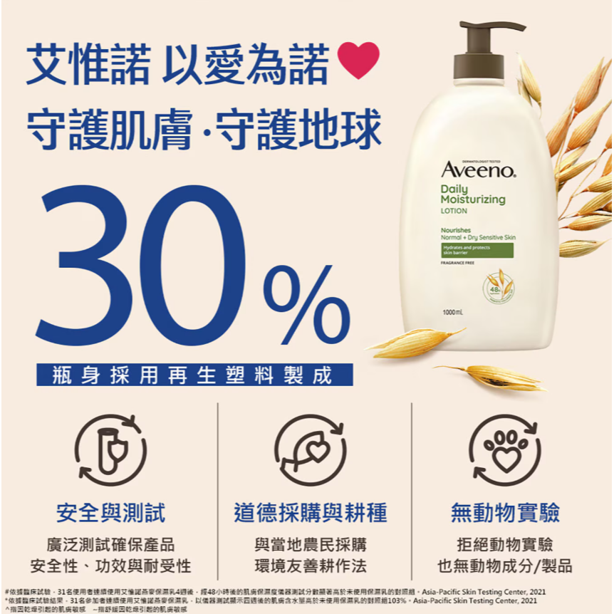 【好市多代購】艾惟諾 燕麥保濕乳 1公升-細節圖8