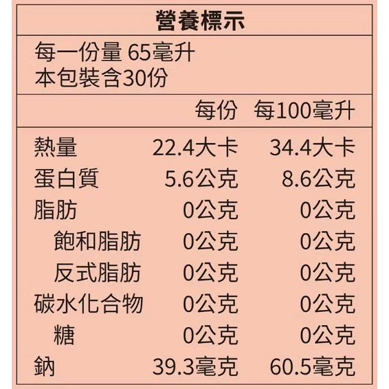 【好市多代購】安永 鱸魚精 (原味) 65毫升 X 30入-細節圖2