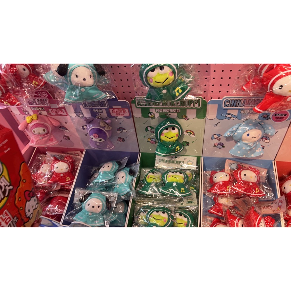 Olive young × Sanrio 聯名限定☔️ 雨衣造型娃娃鑰匙圈-細節圖6