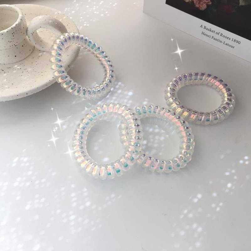 韓國人魚姬雷射電話線髮圈-細節圖4