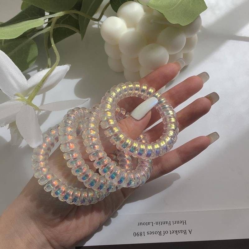 韓國人魚姬雷射電話線髮圈-細節圖5