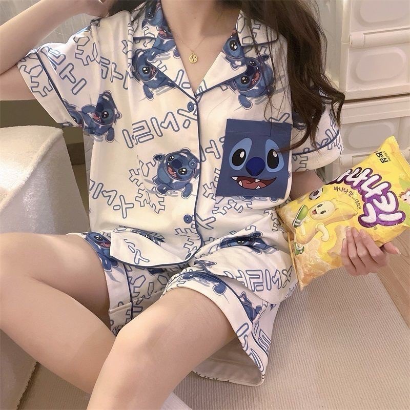 卡通兩件式短袖褲睡衣-細節圖2