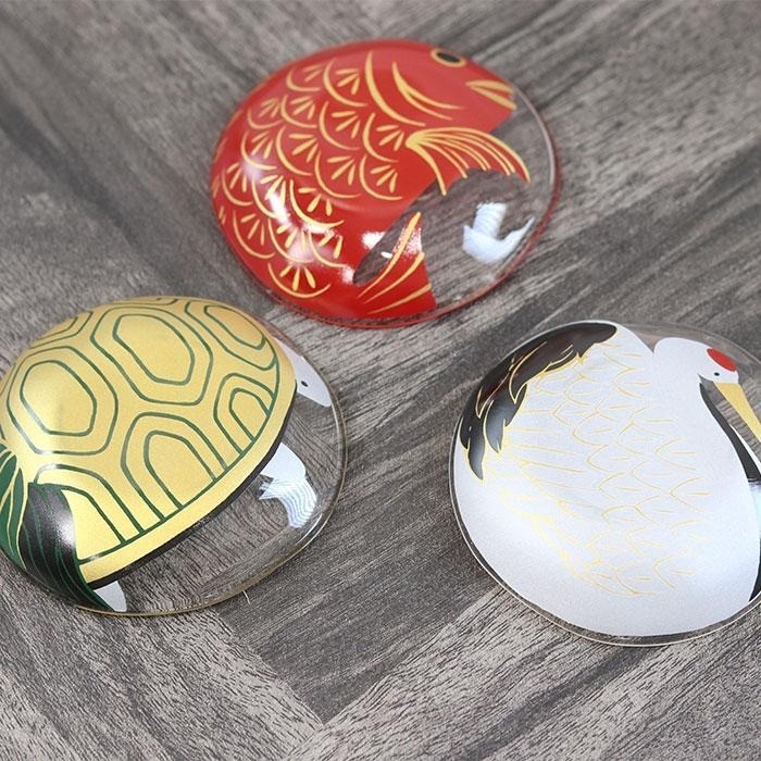 現貨★石塚硝子ADERIA 開運小皿 mono 開運豆皿 醬料碟 小皿 小菜盤 玻璃盤 鶴 鯛 日本製-細節圖2