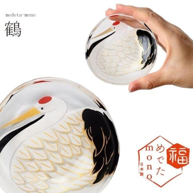 現貨★石塚硝子ADERIA 開運小皿 mono 開運豆皿 醬料碟 小皿 小菜盤 玻璃盤 鶴 鯛 日本製-細節圖7