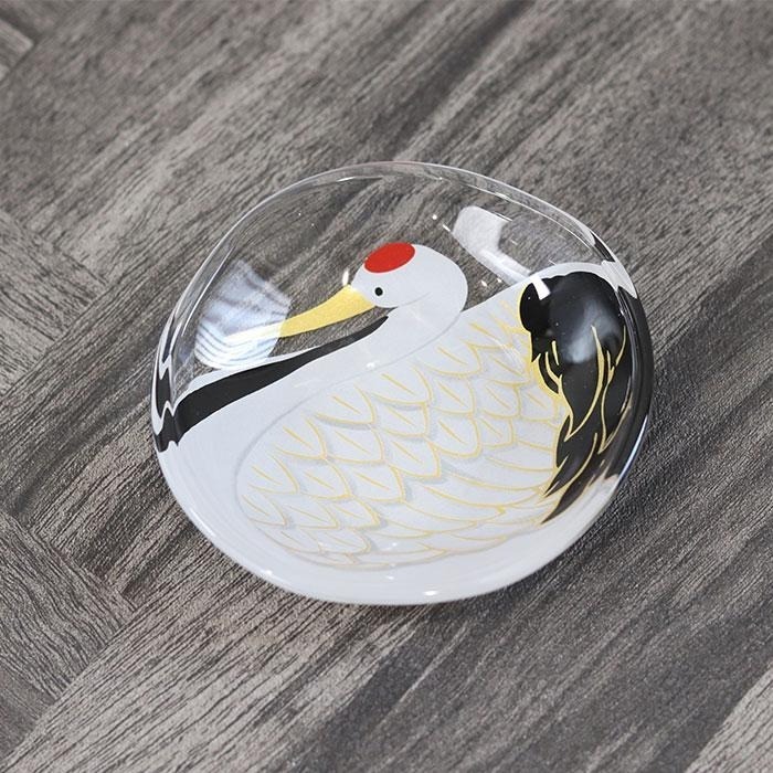 現貨★石塚硝子ADERIA 開運小皿 mono 開運豆皿 醬料碟 小皿 小菜盤 玻璃盤 鶴 鯛 日本製-細節圖8