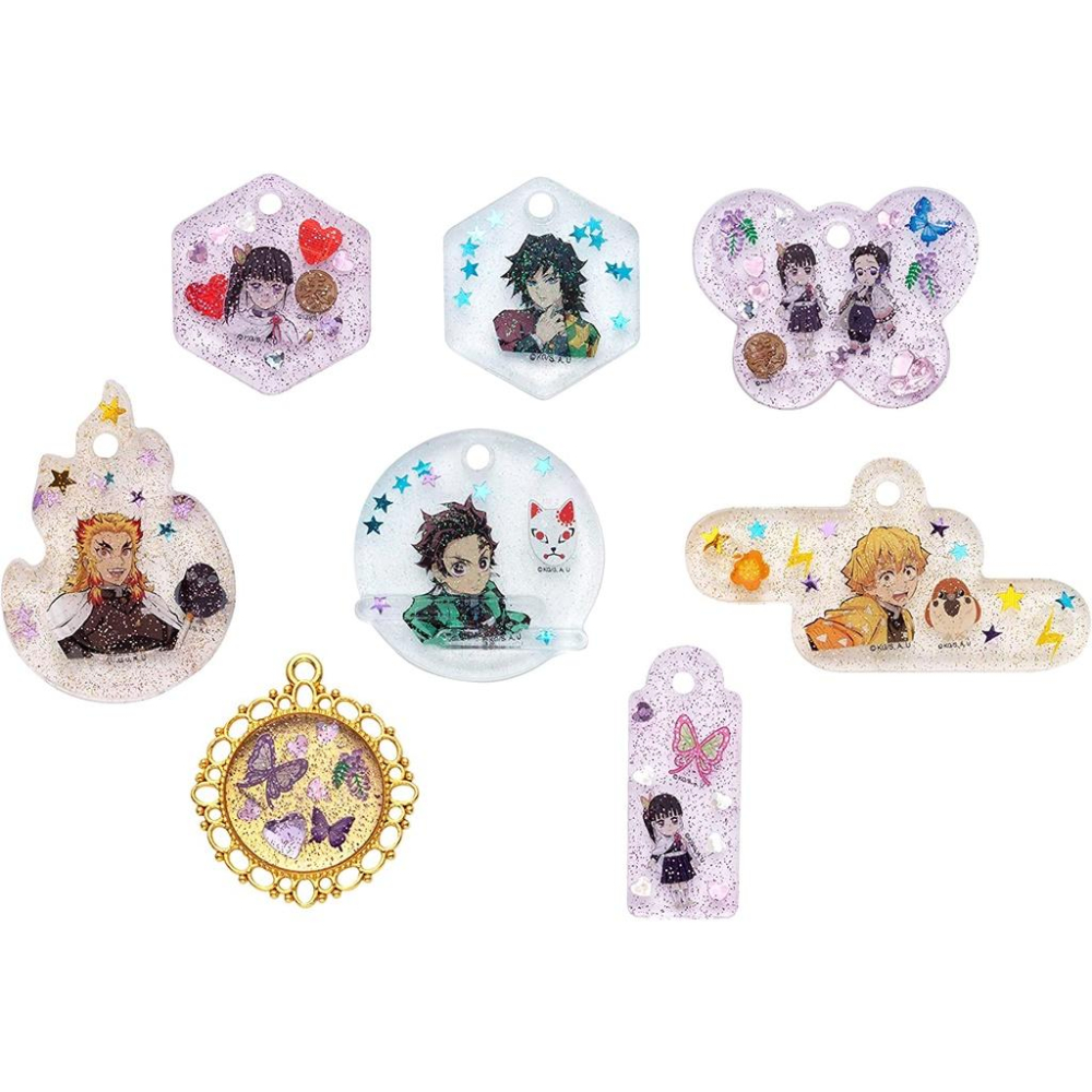 現貨★SEGA TOYS 鬼滅之刃 吊飾製作 水晶凝膠 手作 生日禮物 DIY 兒童節禮物 日本代購-細節圖6