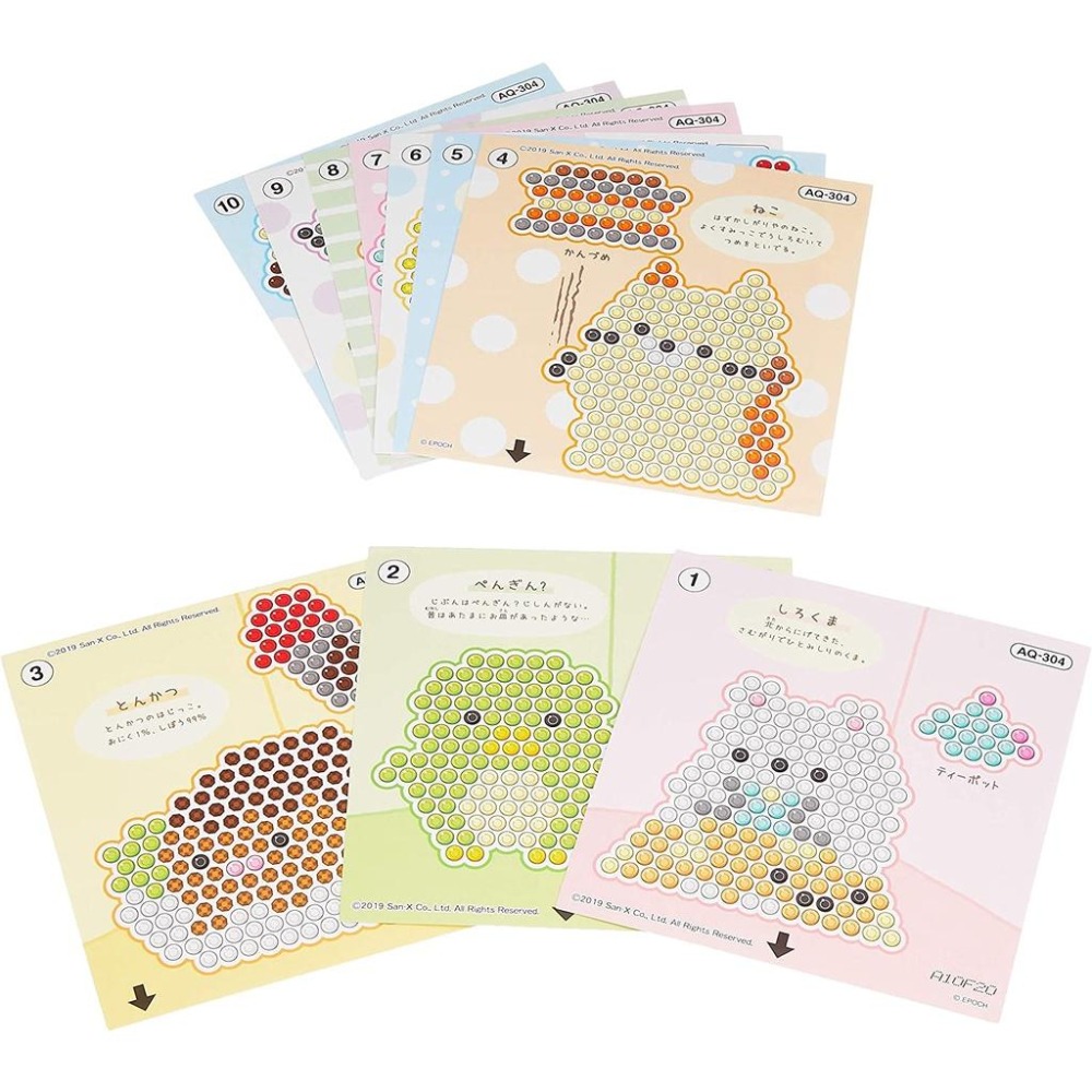 現貨★日本Epoch水串珠圖卡 角落生物 角落夥伴 水串珠圖卡 示範圖卡 10入 日本代購-細節圖3