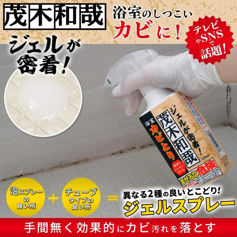 現貨★日本茂木和哉 水垢清潔劑 除鏽劑 除黴 菜瓜布 青苔 馬桶尿垢 日本製 日本代購-細節圖5