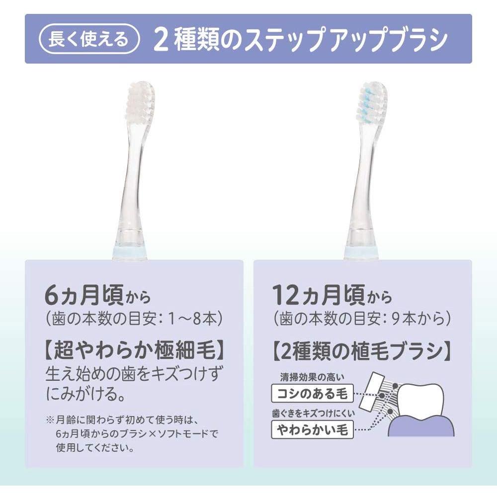 現貨★日本Pigeon 貝親 幼兒電動牙刷 刷牙 兒童電動牙刷 替換刷頭 牙齒清潔 牙刷 日本代購-細節圖3
