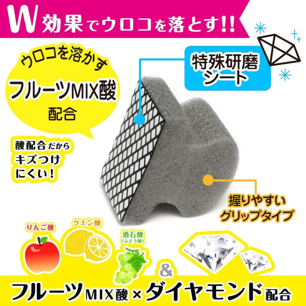 現貨★LEC 激落君 鏡用水垢橡皮擦 水垢橡皮擦 鏡面專用 大掃除 水漬 清除水垢 日本代購-細節圖3