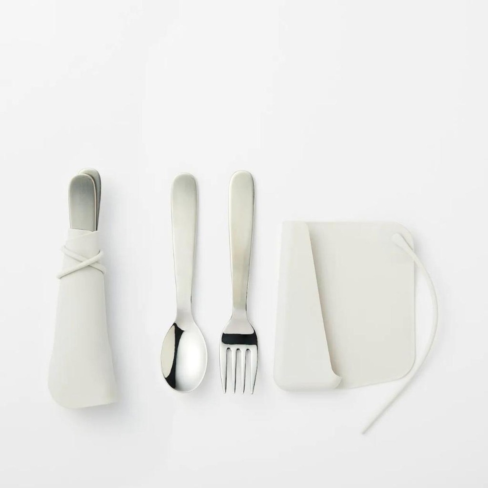 現貨★日本無印良品 矽膠餐具收納套 日本無印代購 無印 MUJI 環保餐具袋 野餐 露營 餐具袋-細節圖5