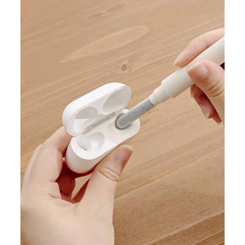 現貨★日本3coins AirPods 耳機清潔筆 多功能耳機清潔筆 三合一 耳機清潔 耳機清潔工具-細節圖4