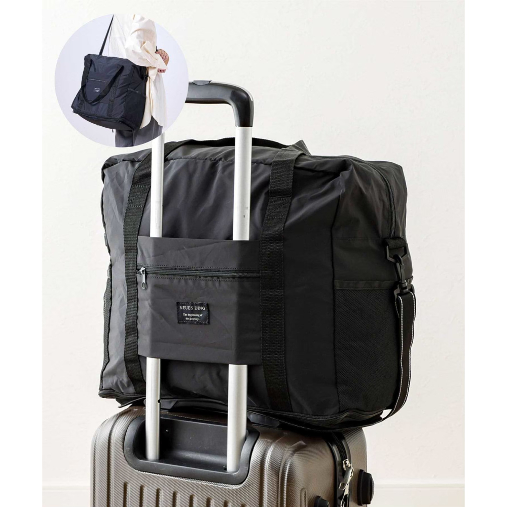 現貨★日本3coins 3WAY旅行袋 出國 行李袋 日本熱銷 旅行袋 隨身折疊包 手提行李袋-細節圖8