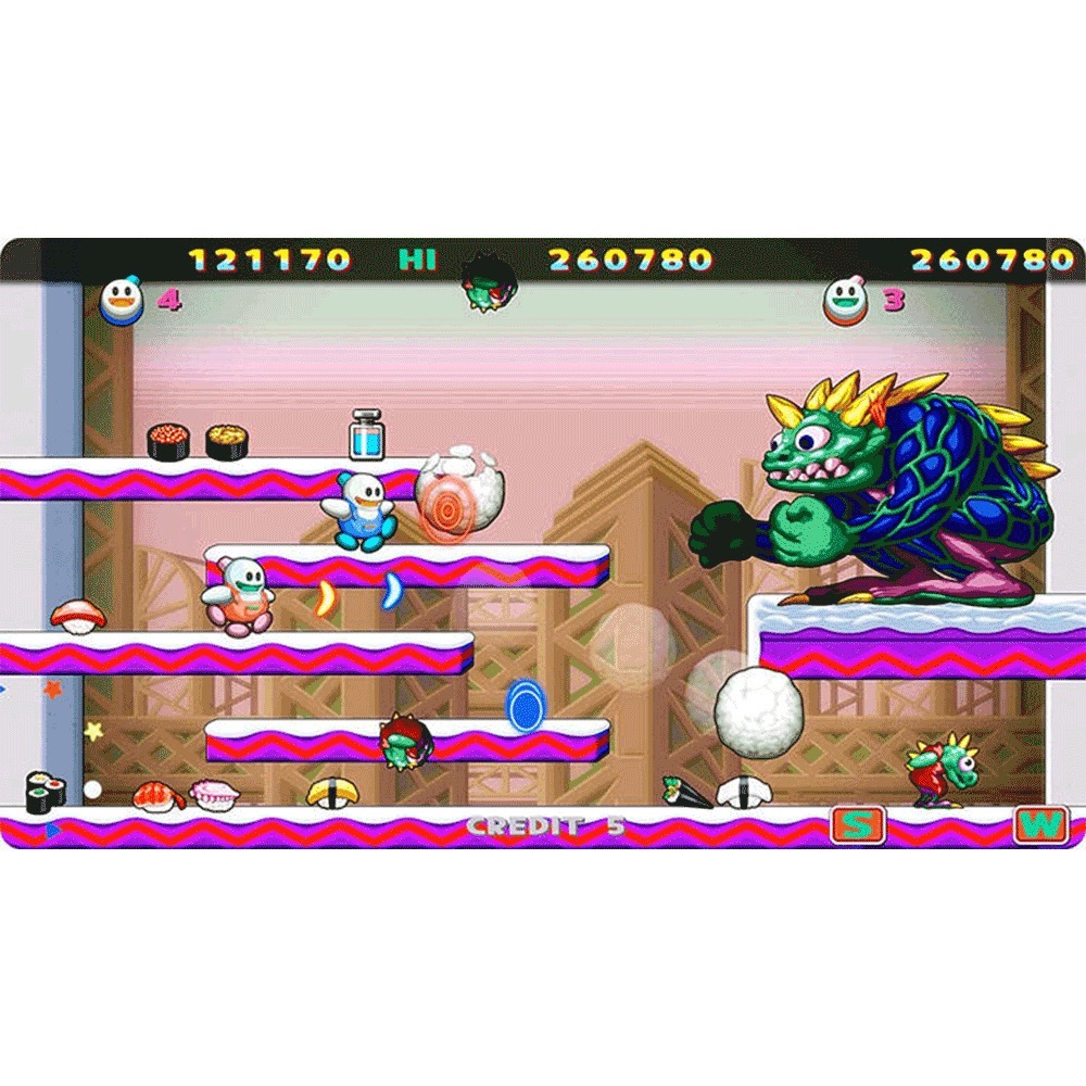 【爪娃堂電玩】NS 雪球兄弟 Special 經典動作遊戲 雪人兄弟 SNOW BROS 日文封面中文版-細節圖6