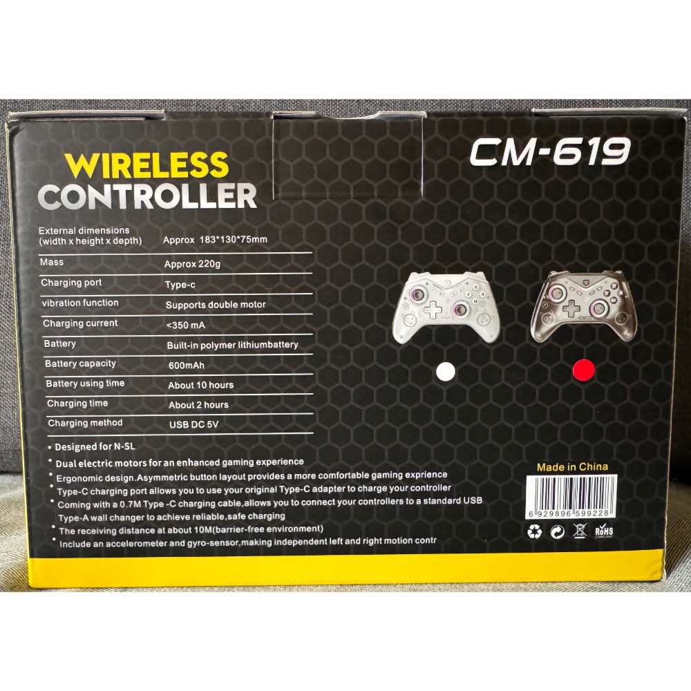 霍爾搖桿 RGB燈效 無線藍芽遊戲手柄 震動 SWITCH STEAM PS4 PC電腦 安卓 IOS-細節圖2